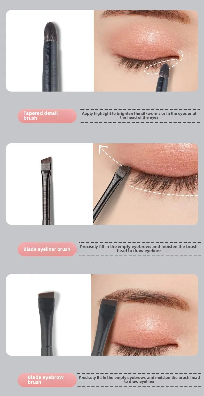 Professional Makeup Brush Set – Natural Fiber Brushes for Face & Eyes (6–10pcs)