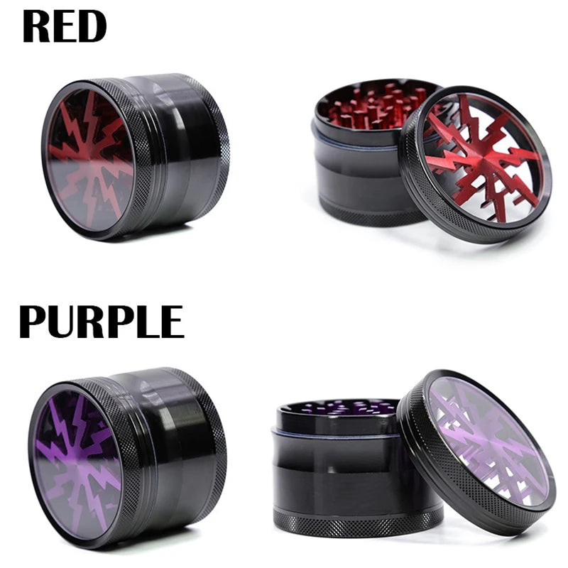 63mm Premium Zinc Alloy Grinder – 4-Layer Multifunctional Herb & Spice Crusher