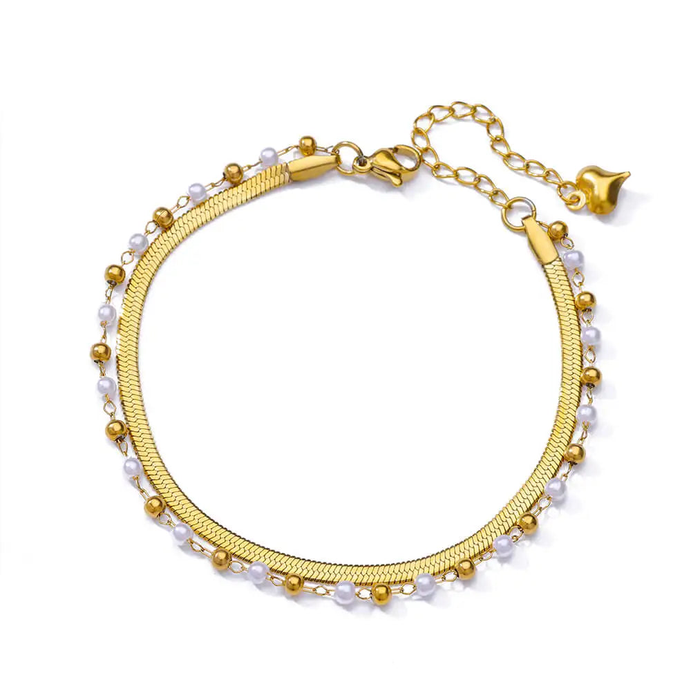 Chunky Figaro Chain Anklet – Unisex Stainless Steel Gold Anklet Jewelry (21+10cm)