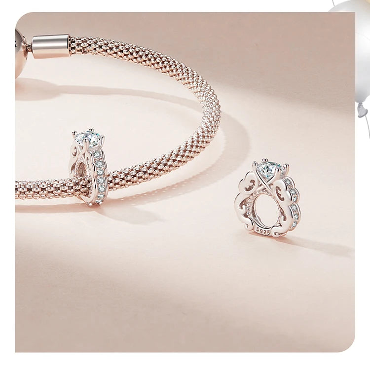 925 Sterling Silver Rainbow Heart Charm β Shine with Every Sparkle