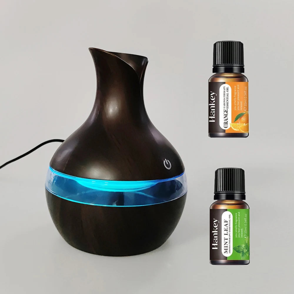 Mini USB Diffuser & Air Humidifier – 300ml Cool Mist Maker with LED Night Light