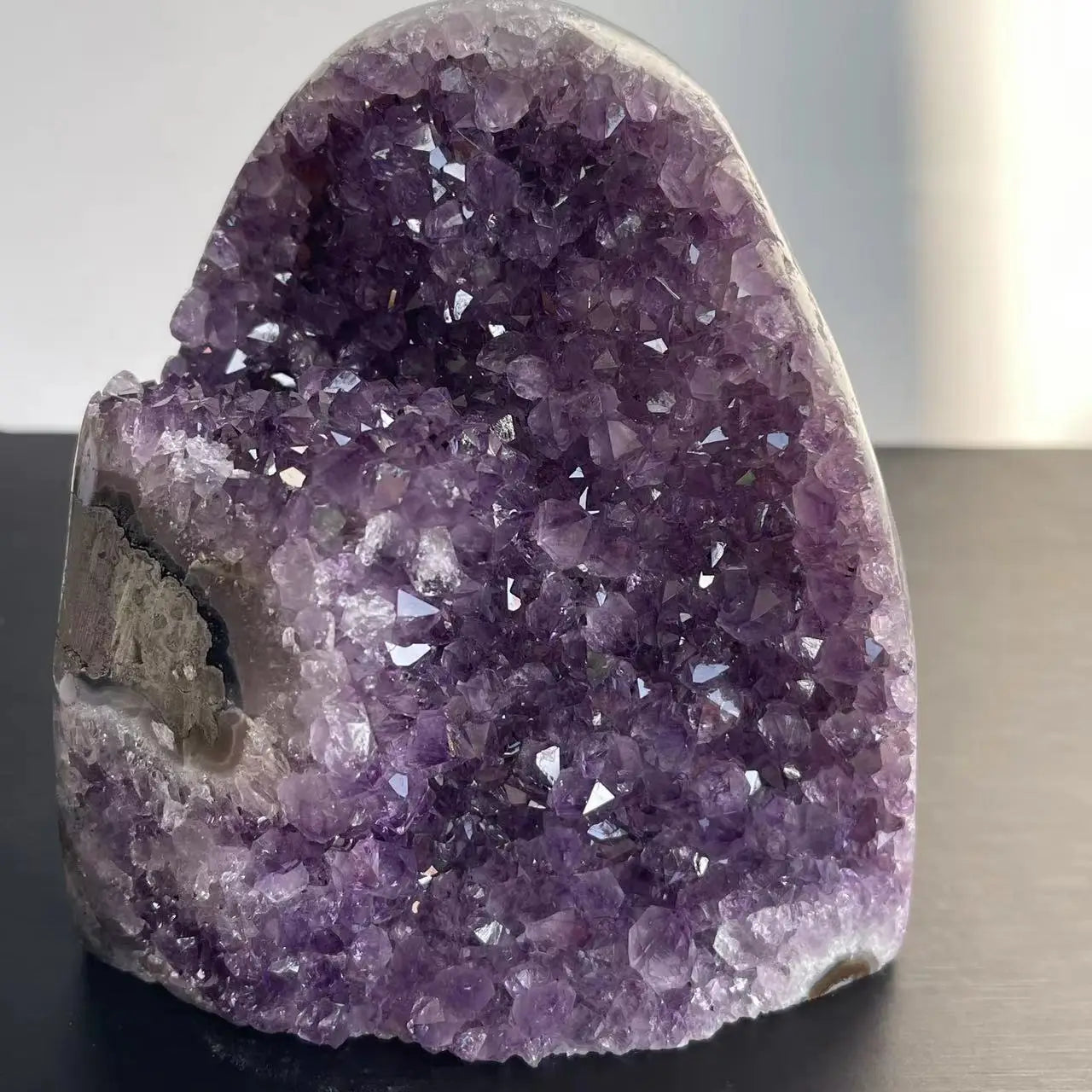 Natural Amethyst Crystal Cluster – Raw Quartz Geode Healing Stone for Home Décor & Feng Shui