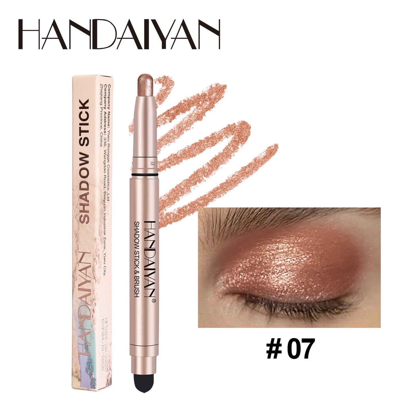 Double-Head Eyeshadow Stick – Shimmer & Matte Cream Pencil (Waterproof, Long-Lasting)