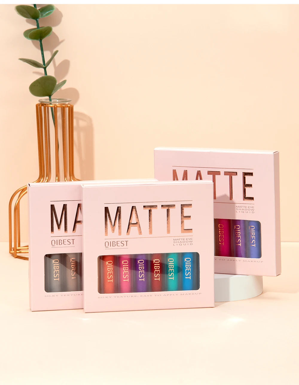 8pcs Liquid Eyeshadow Stick Set – Brown & Coffee Tones