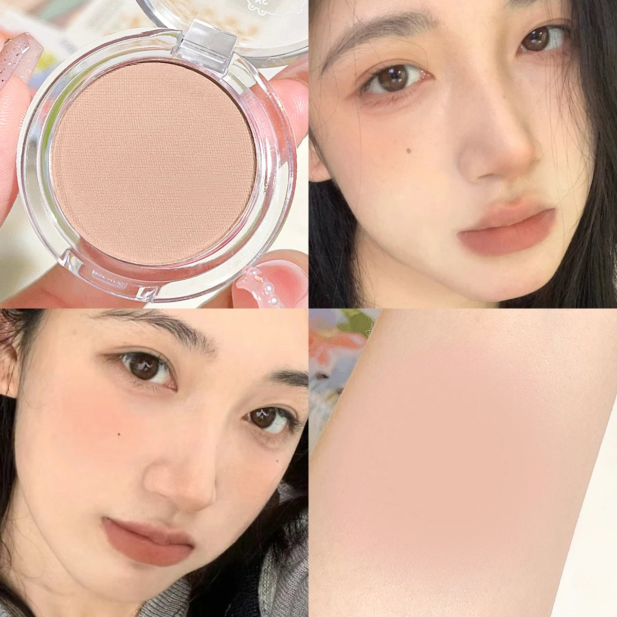 Monochrome Matte Blush – Natural Finish & Soft Glow