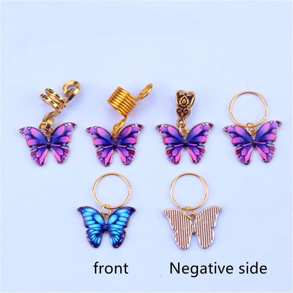 5pcs Butterfly Hair Beads