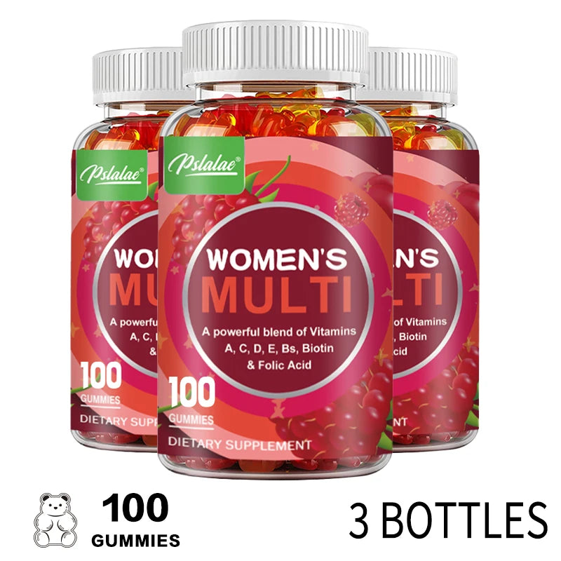 Women’s Adult Vitamin B Complex + D3 Gummies – Energy, Heart, Bone, Skin & Immunity Support