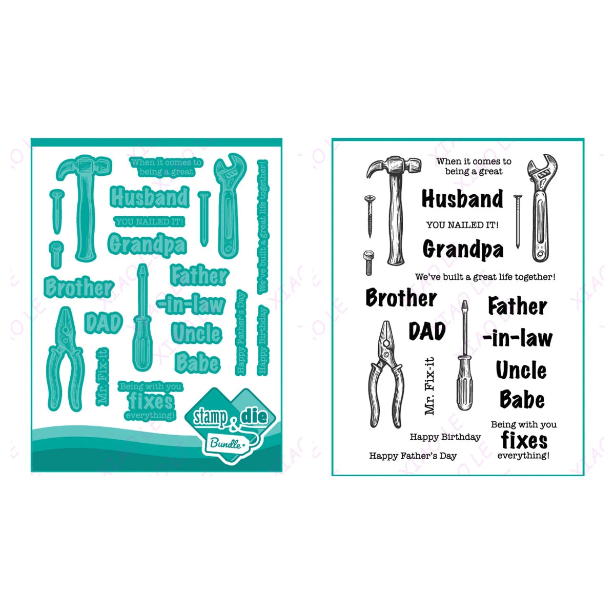 Holiday & Birthday Wishes Metal Cutting Dies – DIY Craft & Scrapbooking Stencils
