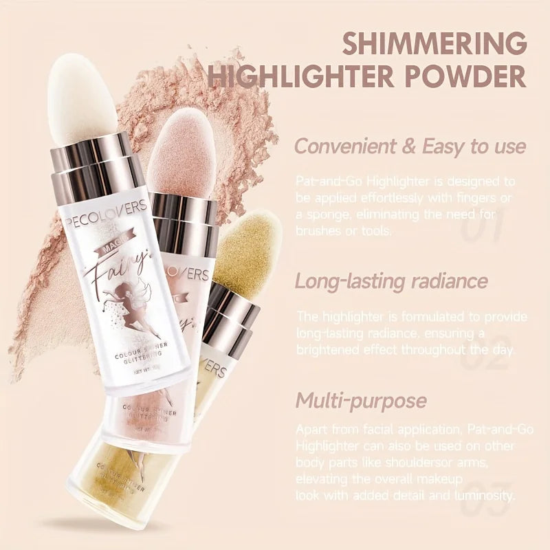 Multi-Tone Fairy Glow – Iridescent Highlighter Wand for Face & Body