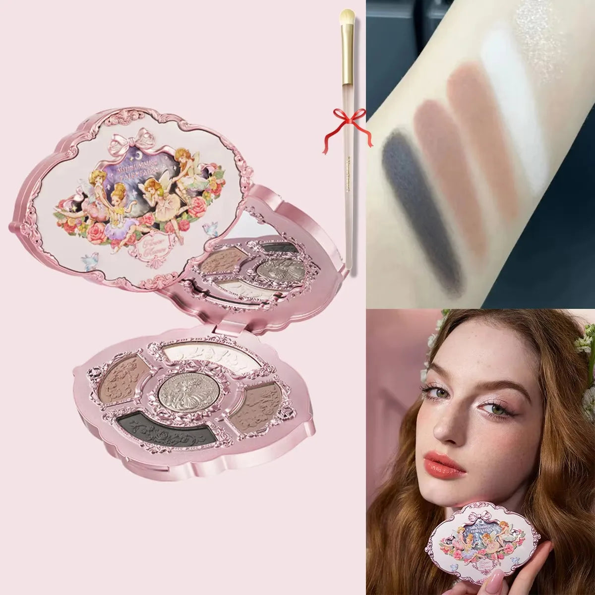 6-Color Diamond Shiny Highlighter Palette – Contour, Brighten & Glow