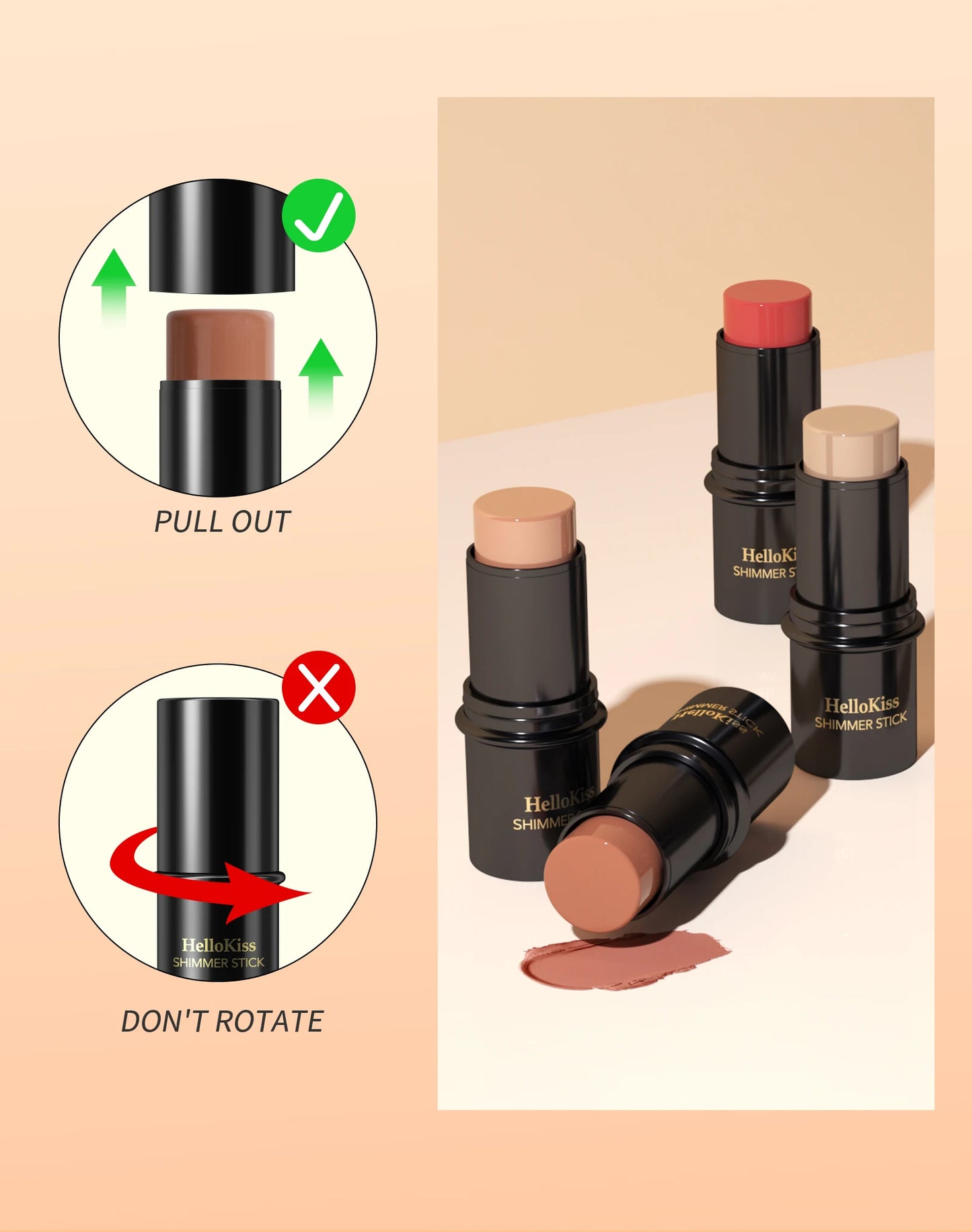 Hello Kiss Face Bronzer & Contour Stick