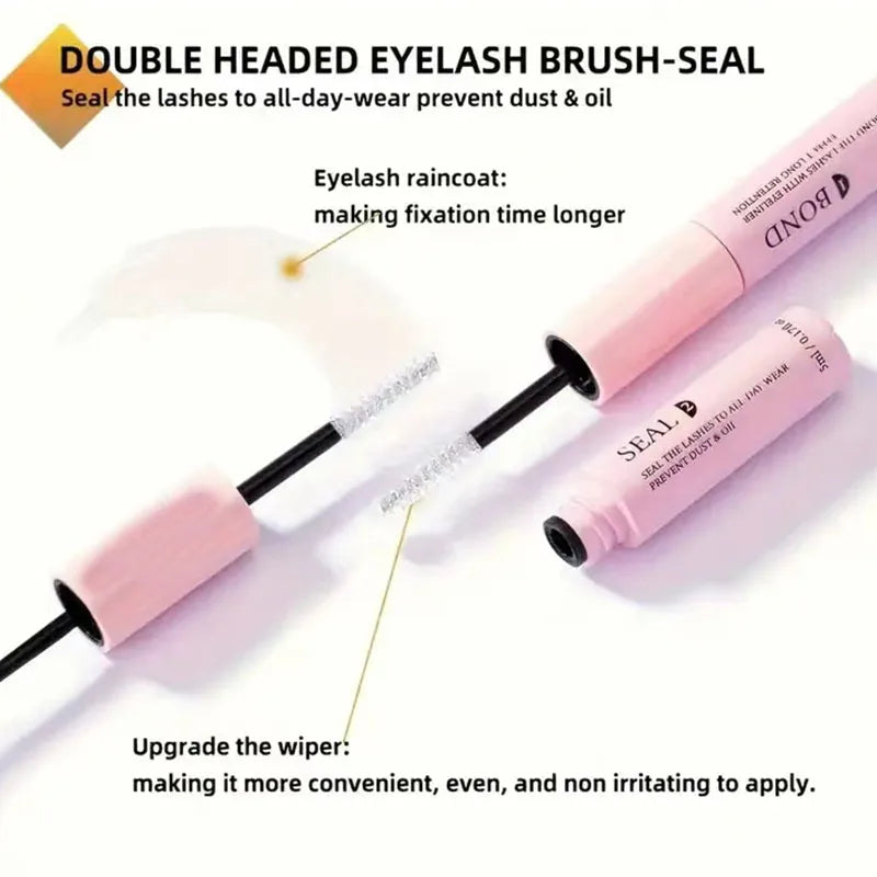 2-in-1 Lash Bond & Seal – Cluster Lash Glue + Clear Waterproof Coating (8ml)