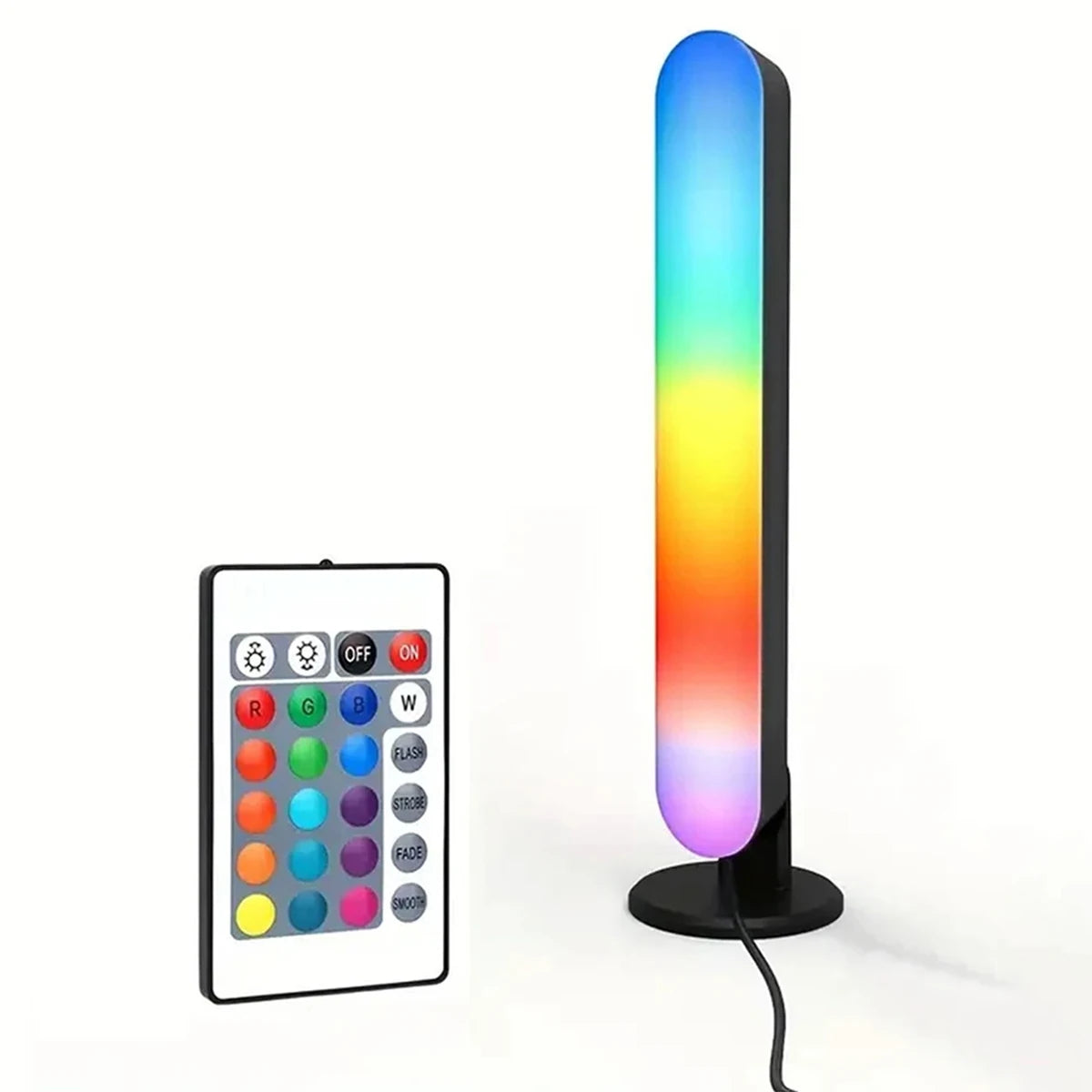 Smart RGB LED Strip Lights with Remote Control – Music Sync Light Bar for Room Atmosphere