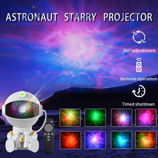 Astronaut Galaxy Projector – Starry Nebula Night Light