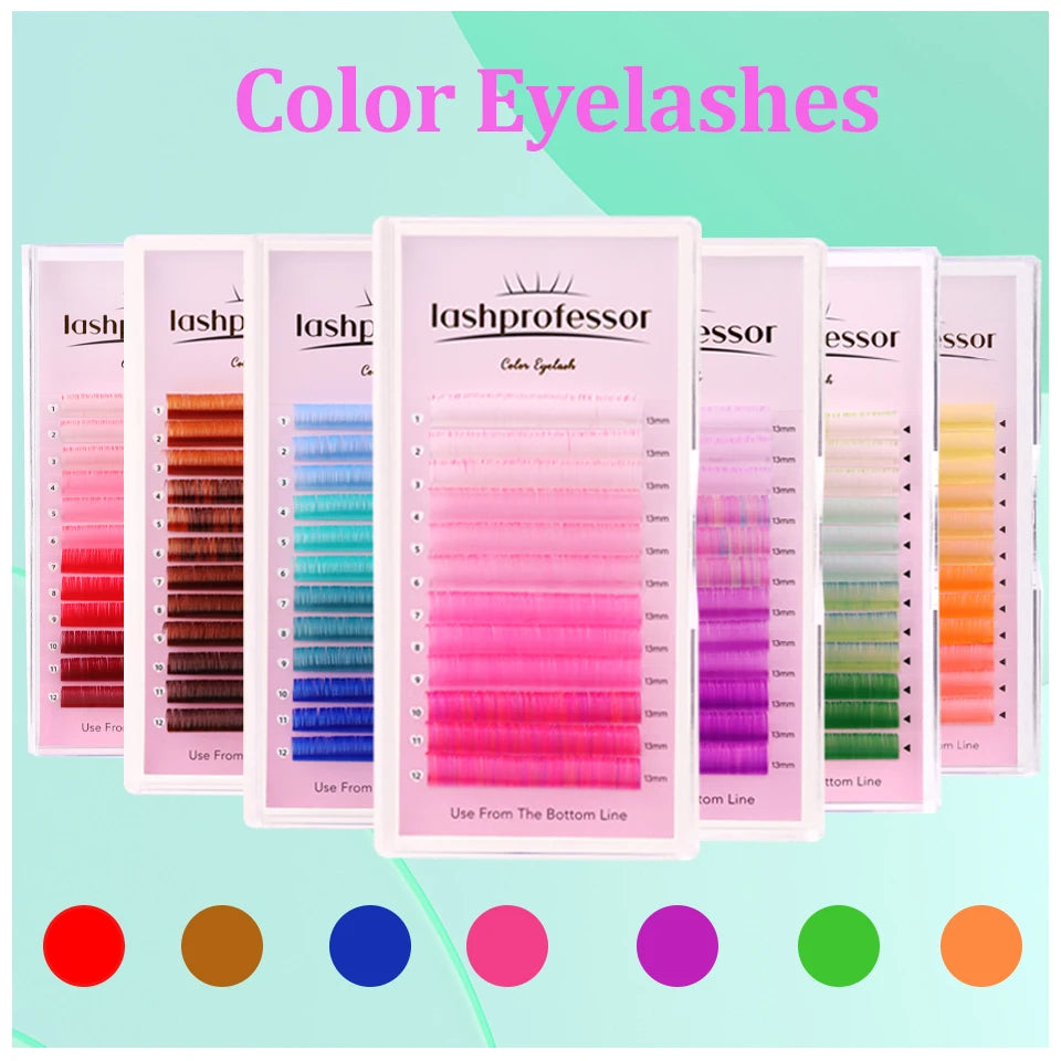 Colored Classic Eyelash Extensions – Soft, Natural & High-Quality Lashes