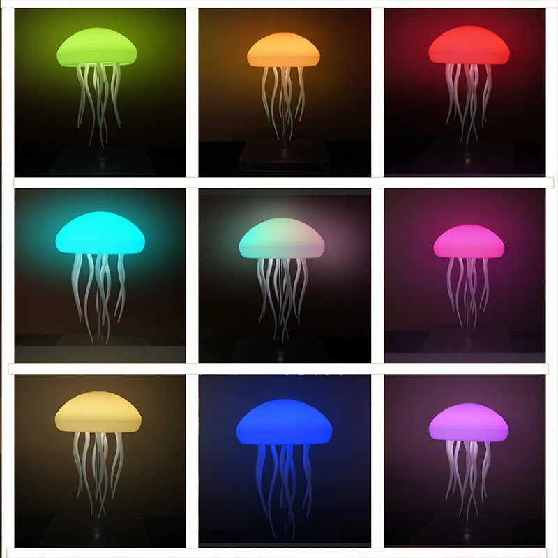LED Jellyfish Lamp with 9 Tentacles – Colour Gradient Light Effects & Remote Control