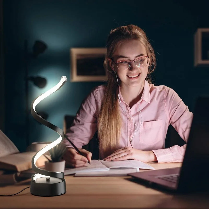 Classic Spiral LED Table Lamp – Modern Minimalist Design