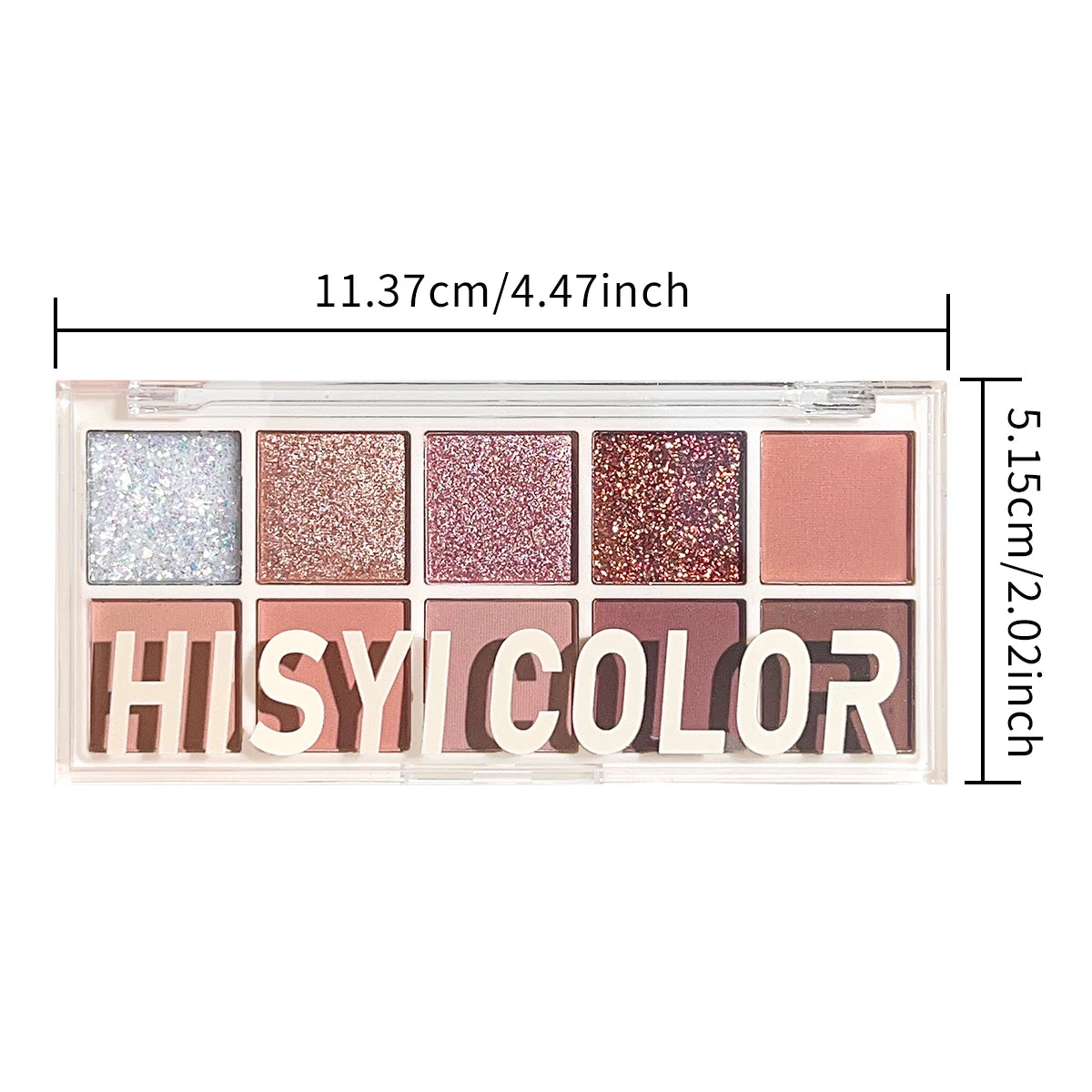 10-Color Matte & Glitter Eyeshadow Palette – Everyday Glam Meets All-Day Wear
