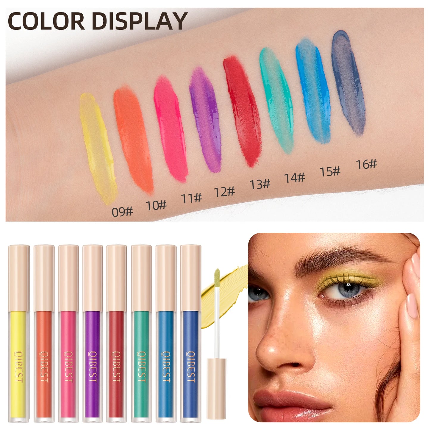 8pcs Liquid Eyeshadow Stick Set – Brown & Coffee Tones