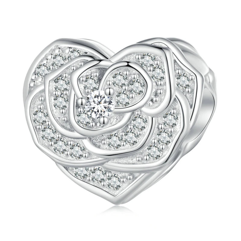 925 Sterling Silver Rainbow Heart Charm β Shine with Every Sparkle