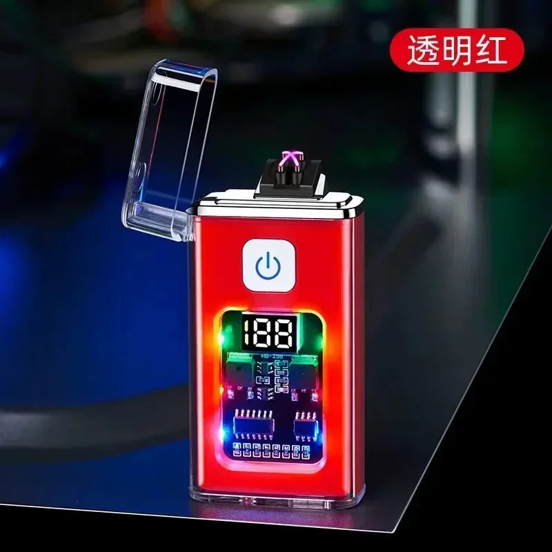 USB Rechargeable Electric Lighter – Windproof Dual Arc Plasma Fire Starter for Outdoors & Everyday Use