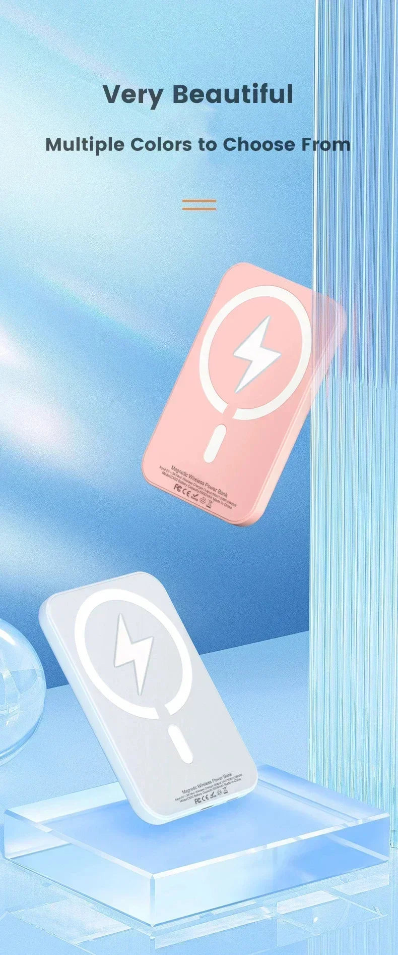 50000mAh Magnetic Wireless Power Bank – Fast Charging Portable Battery Pack