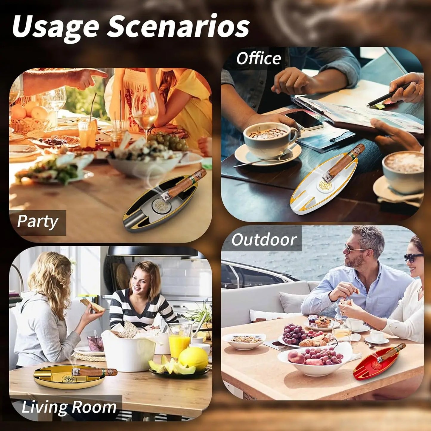 Monsoon Boat-Shaped Tray – Lightweight Dual-Slot Organizer for Home, Office & Outdoor Use