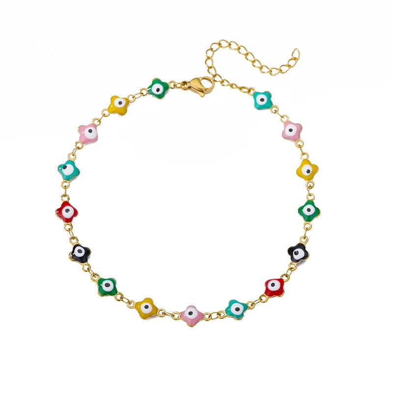 Chunky Figaro Chain Anklet – Unisex Stainless Steel Gold Anklet Jewelry (21+10cm)