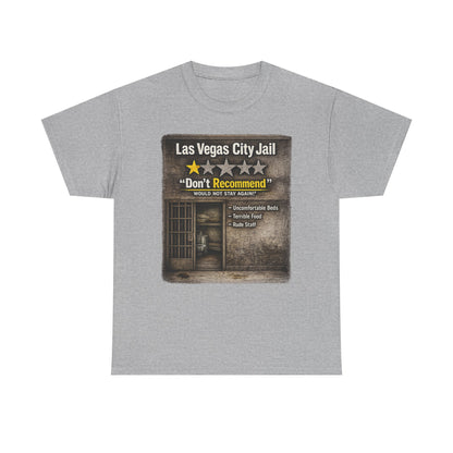 Las Vegas City Jail "Don't Recommend" 1 star review Tee