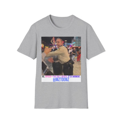 Funny Law Enforcement Meme T-Shirt, Unisex Softstyle Tee, Joke Shirt, Humor Apparel, Unique Gift Idea