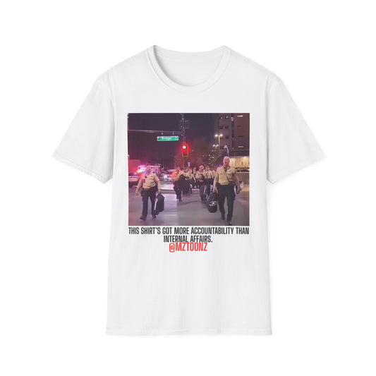 Law Enforcement Meme T-Shirt, Unisex Softstyle Tee, Joke Shirt, Humor Apparel, Unique Gift Idea