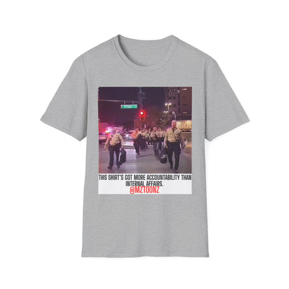 Law Enforcement Meme T-Shirt, Unisex Softstyle Tee, Joke Shirt, Humor Apparel, Unique Gift Idea
