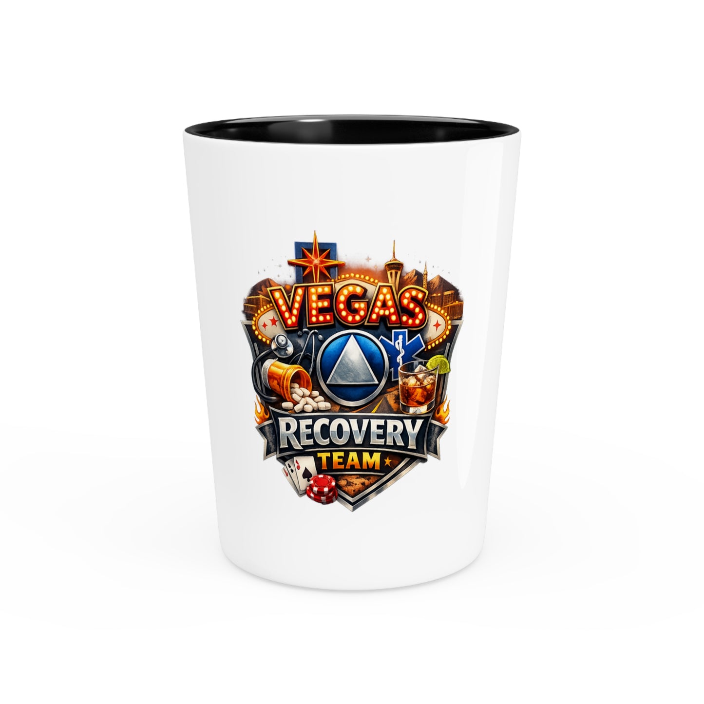Vegas Recovery Team Shot Glass