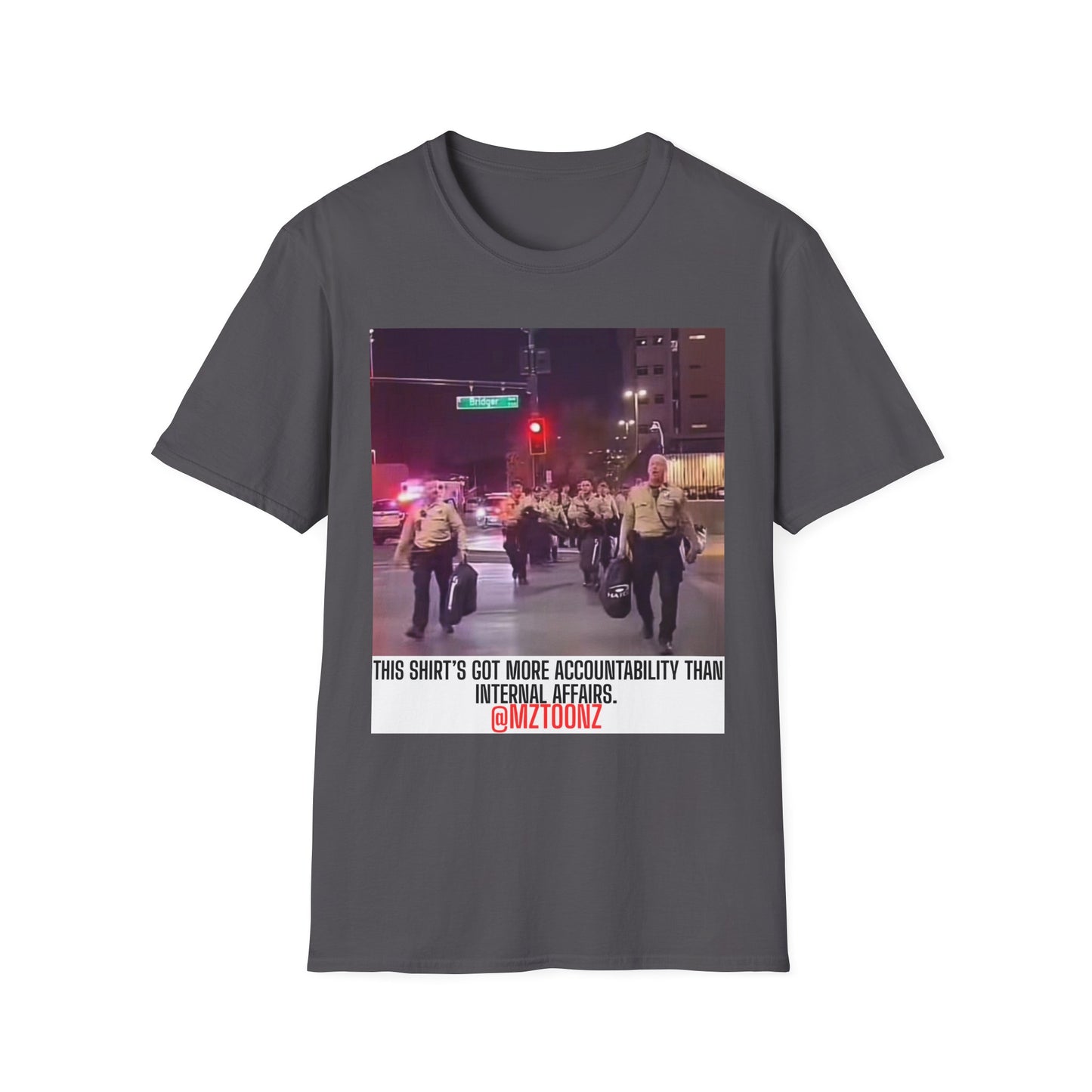 Law Enforcement Meme T-Shirt, Unisex Softstyle Tee, Joke Shirt, Humor Apparel, Unique Gift Idea
