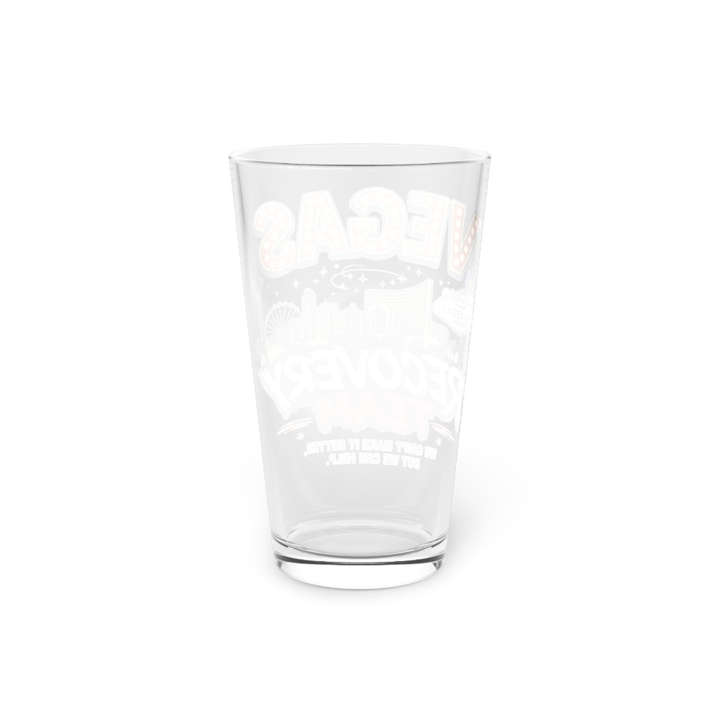 Las Vegas Retro Marquee Pint Glass — 16oz Beer Glass