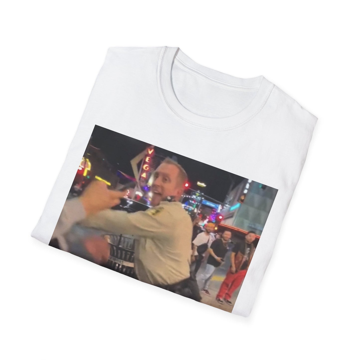 Funny Law Enforcement Meme T-Shirt, Unisex Softstyle Tee, Joke Shirt, Humor Apparel, Unique Gift Idea