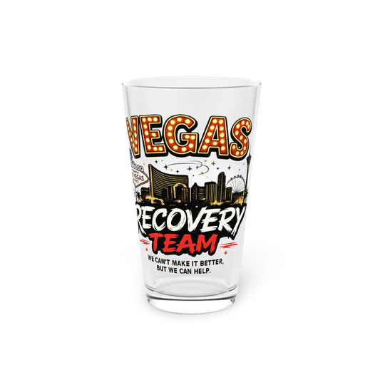 Las Vegas Retro Marquee Pint Glass — 16oz Beer Glass