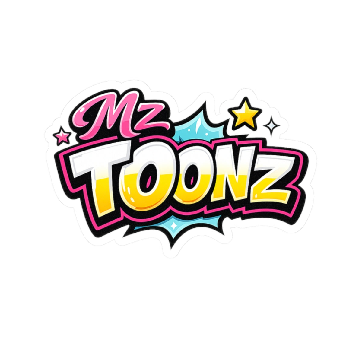Mz Toonz Cartoon Logo Sticker