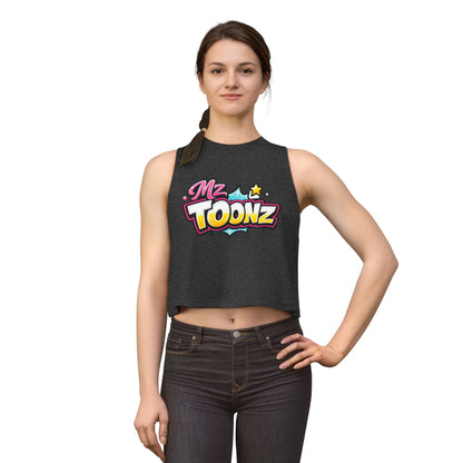 Ms Toonz Graphic Crop Top — Colorful Retro Cartoon Logo Tank for Women