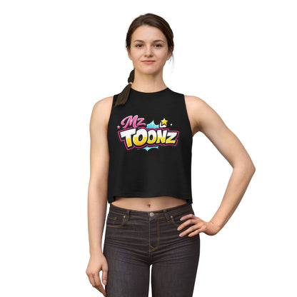 Ms Toonz Graphic Crop Top — Colorful Retro Cartoon Logo Tank for Women