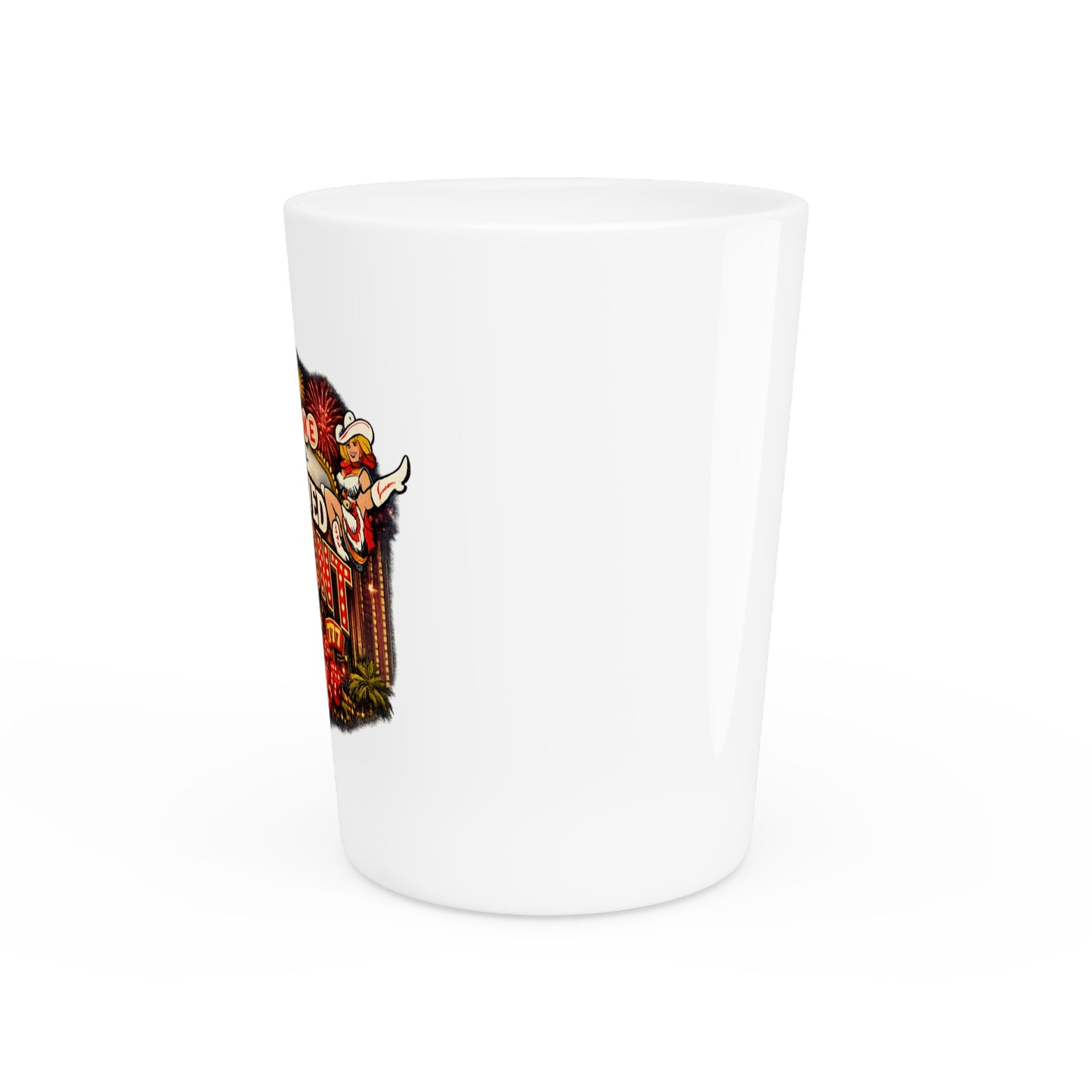 I Survived Fremont Street Shot Glass – Vegas Neon Casino Souvenir
