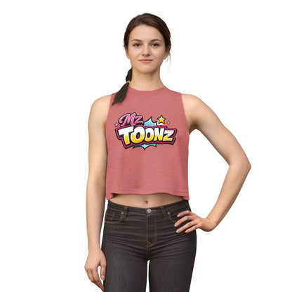 Ms Toonz Graphic Crop Top — Colorful Retro Cartoon Logo Tank for Women