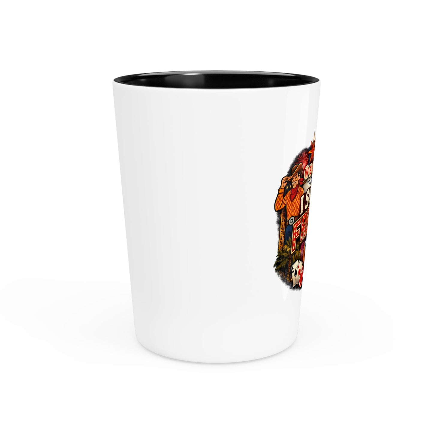 I Survived Fremont Street Shot Glass – Vegas Neon Casino Souvenir