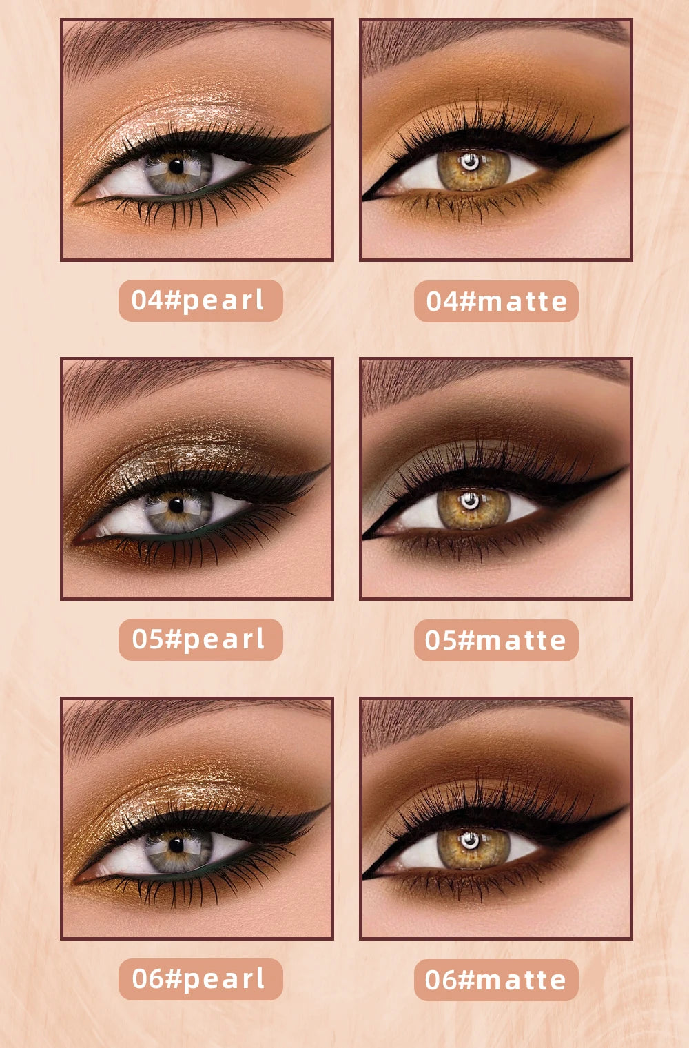 Double-Ended Glitter & Matte Eyeshadow Stick – 2-in-1 Waterproof Eye Makeup Pencil