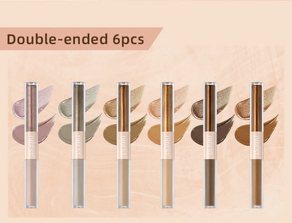 Double-Ended Glitter & Matte Eyeshadow Stick – 2-in-1 Waterproof Eye Makeup Pencil