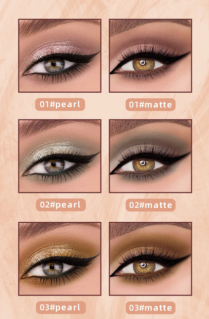 Double-Ended Glitter & Matte Eyeshadow Stick – 2-in-1 Waterproof Eye Makeup Pencil