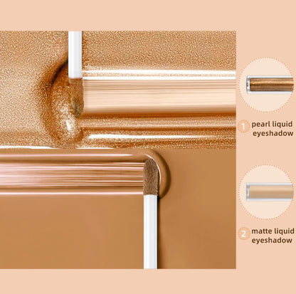 Double-Ended Glitter & Matte Eyeshadow Stick – 2-in-1 Waterproof Eye Makeup Pencil