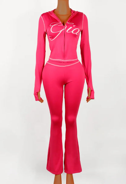 Y2K Hooded 2-Piece Set