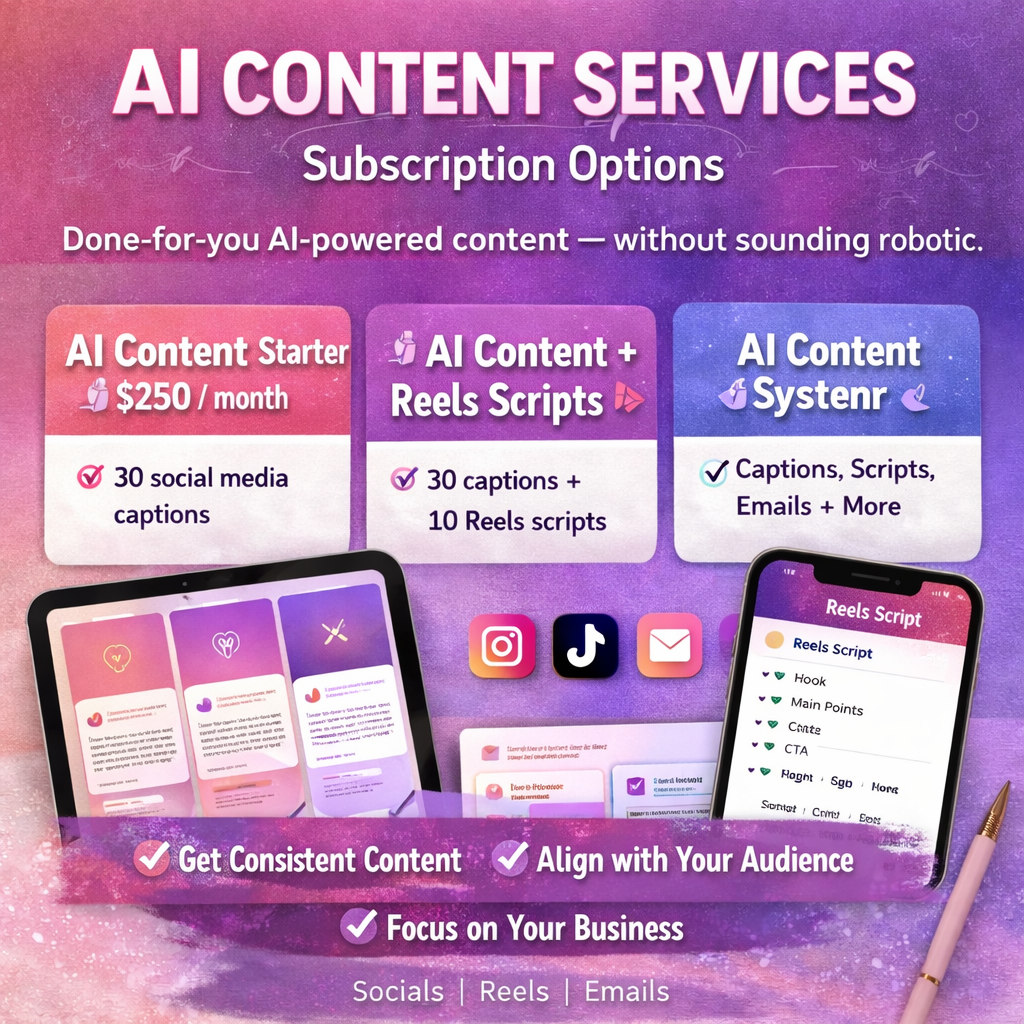 AI Content Services (Monthly Subscription)