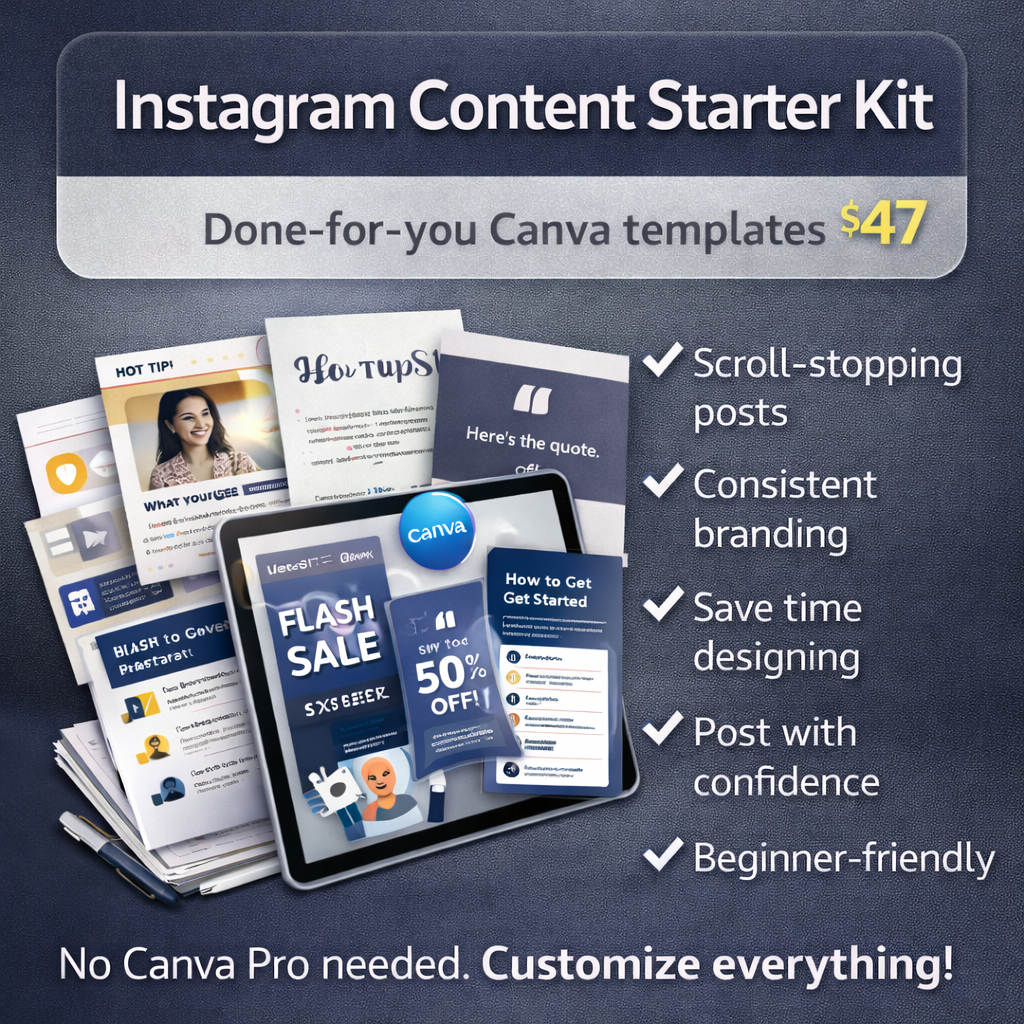 Instagram Content Starter Kit (Templates)